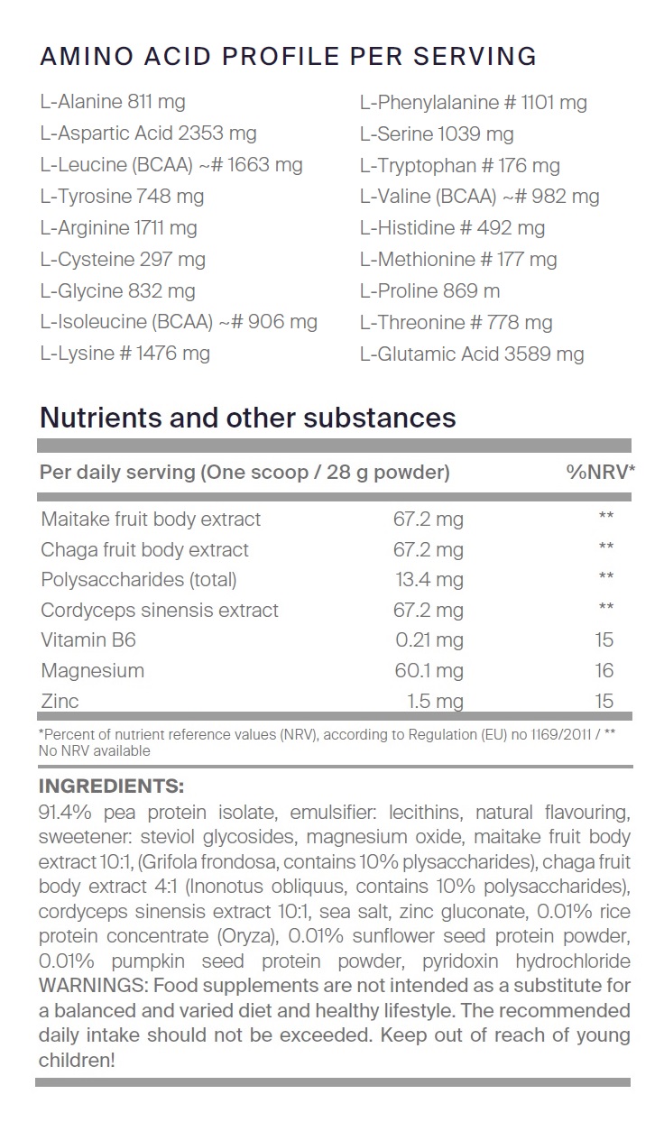 Protéine Végétale Bio - Arôme Neutre - 236g